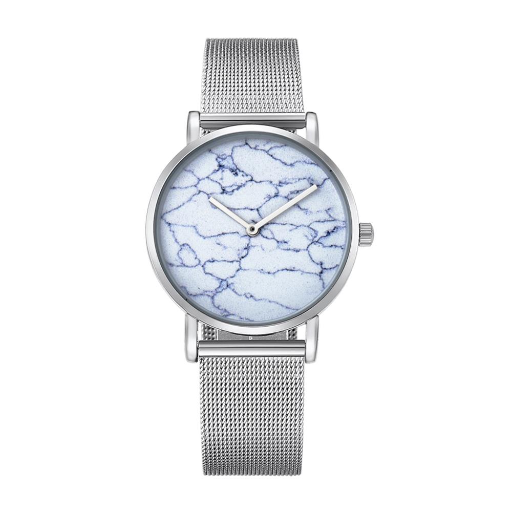 V562-D0370AW-227153-00 Stylish Women Quartz Watch with Stainless Steel Band - Round Dial Silver Alloy Case - Wa0730D - Image 1
