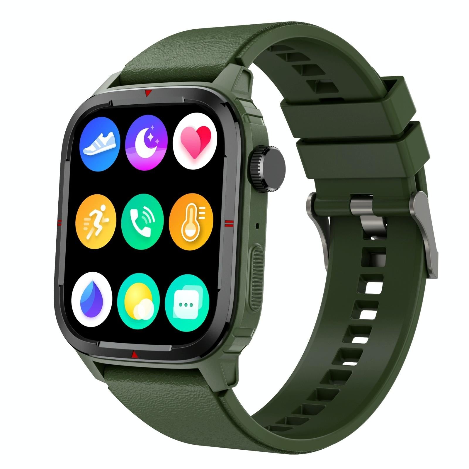 V562-D100141300ADE-202504251941-00 1.7 Inch Tft Hd Screen Smart Watch Support Bluetooth Calling / Blood Pressure Monitoring - Green - Image 1