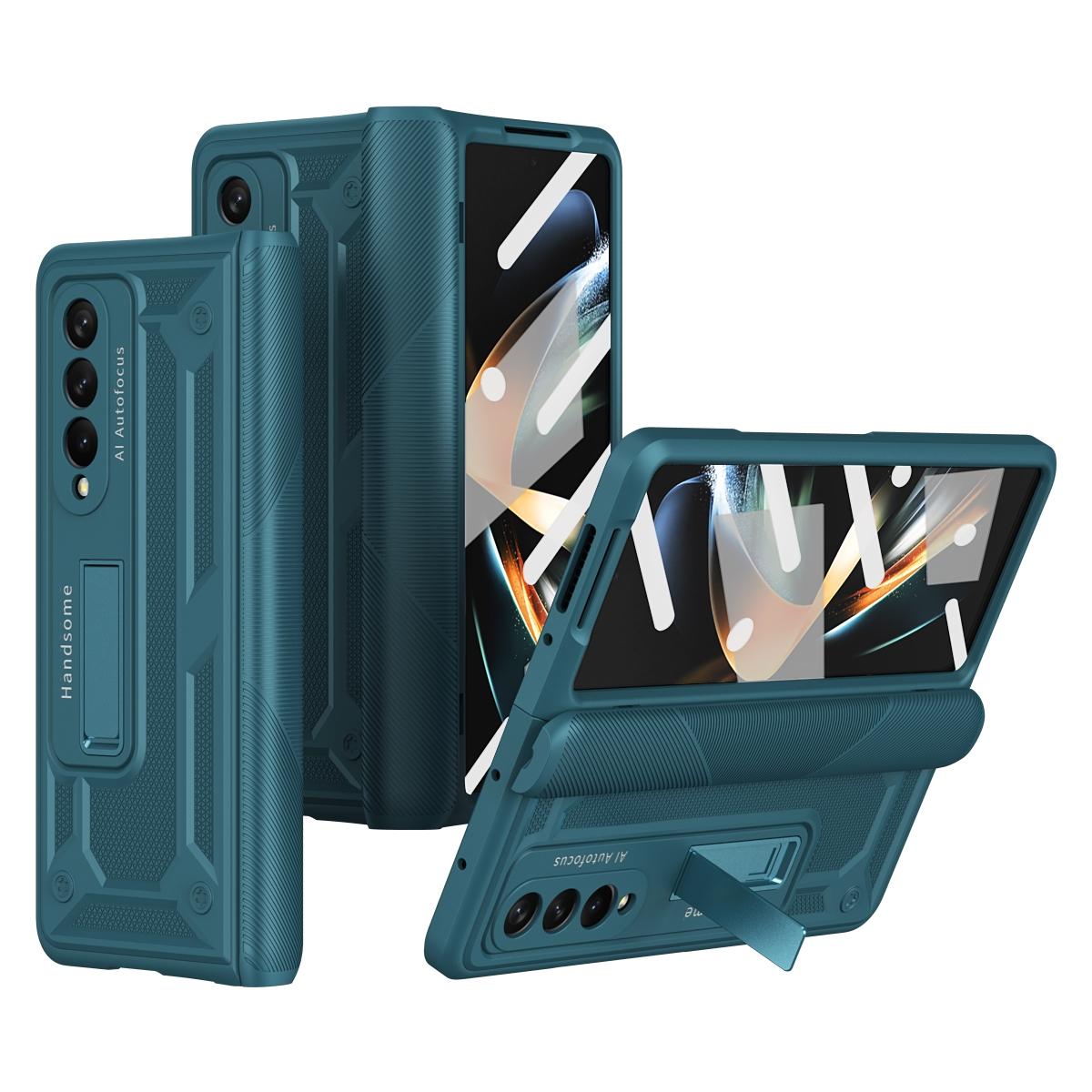 V562-D104635400ADE-202502241340-00 For Samsung Galaxy Z Fold4 5G Shockproof Secure Hinge Phone Case - Green - Image 1