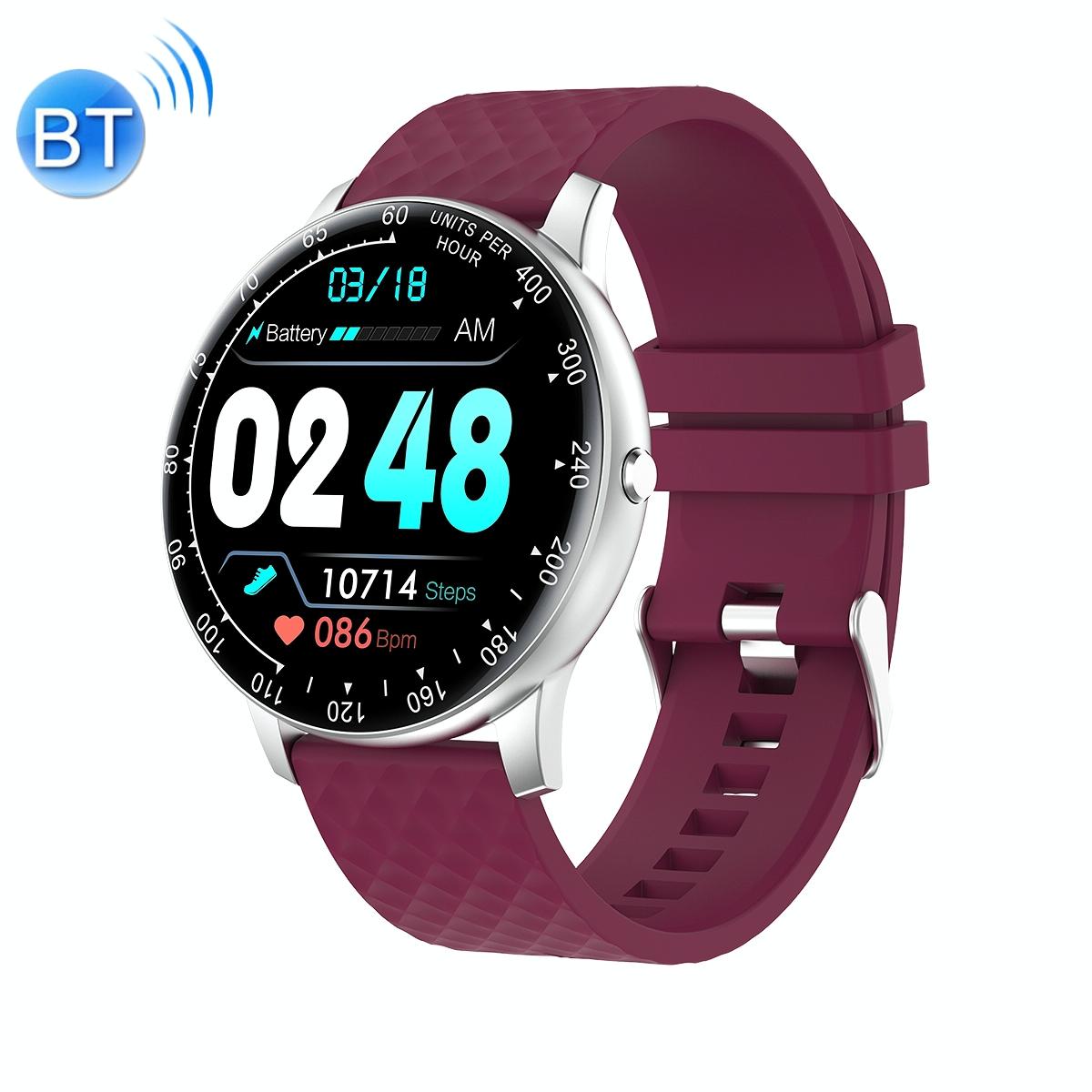 V562-D105268300ADE-202505271206-00 1.75 Inch Hd Round Screen Silicone Strap Smart Sports Watch - Purple - Image 1