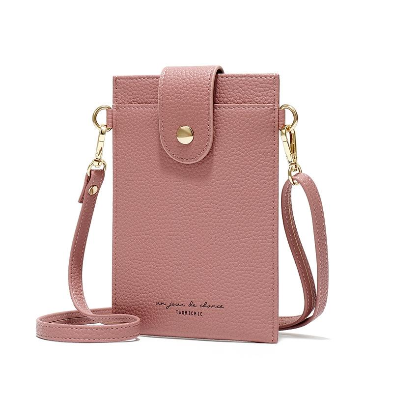 V562-D1058086650DBT-202505191721-00 Stylish Thin Messenger Bag For Women - Light Pink - Image 1