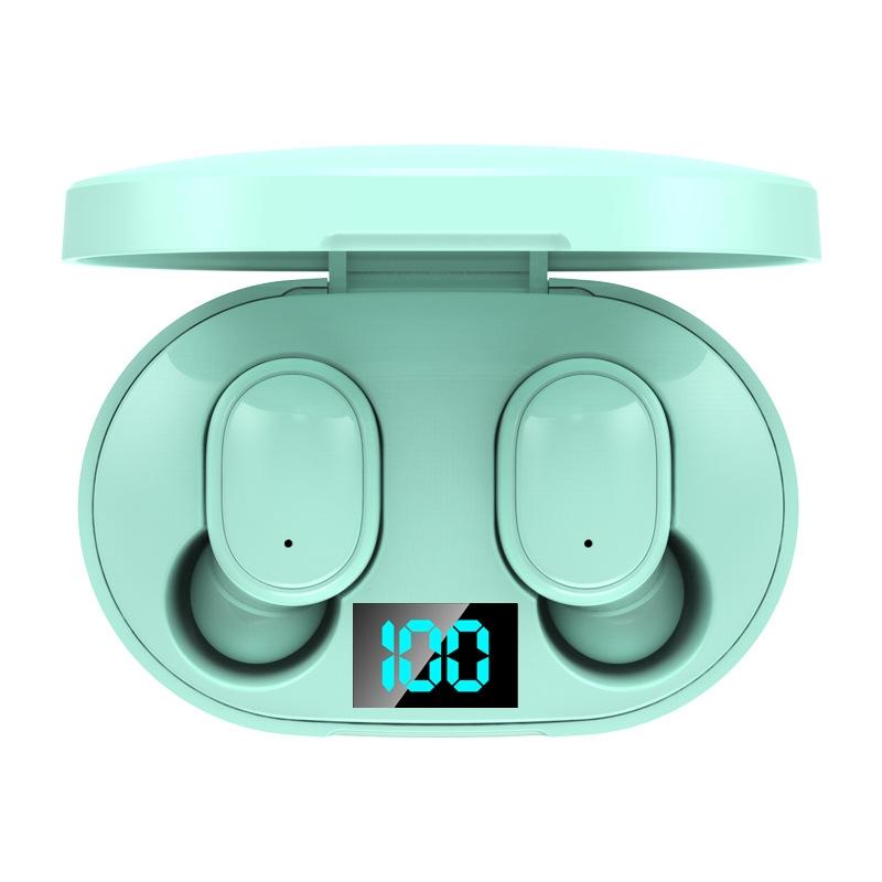 V562-D106155600ADE-202505261731-00 Wireless Bluetooth Earphones with E6s Led Display - Tws - Green - Image 1