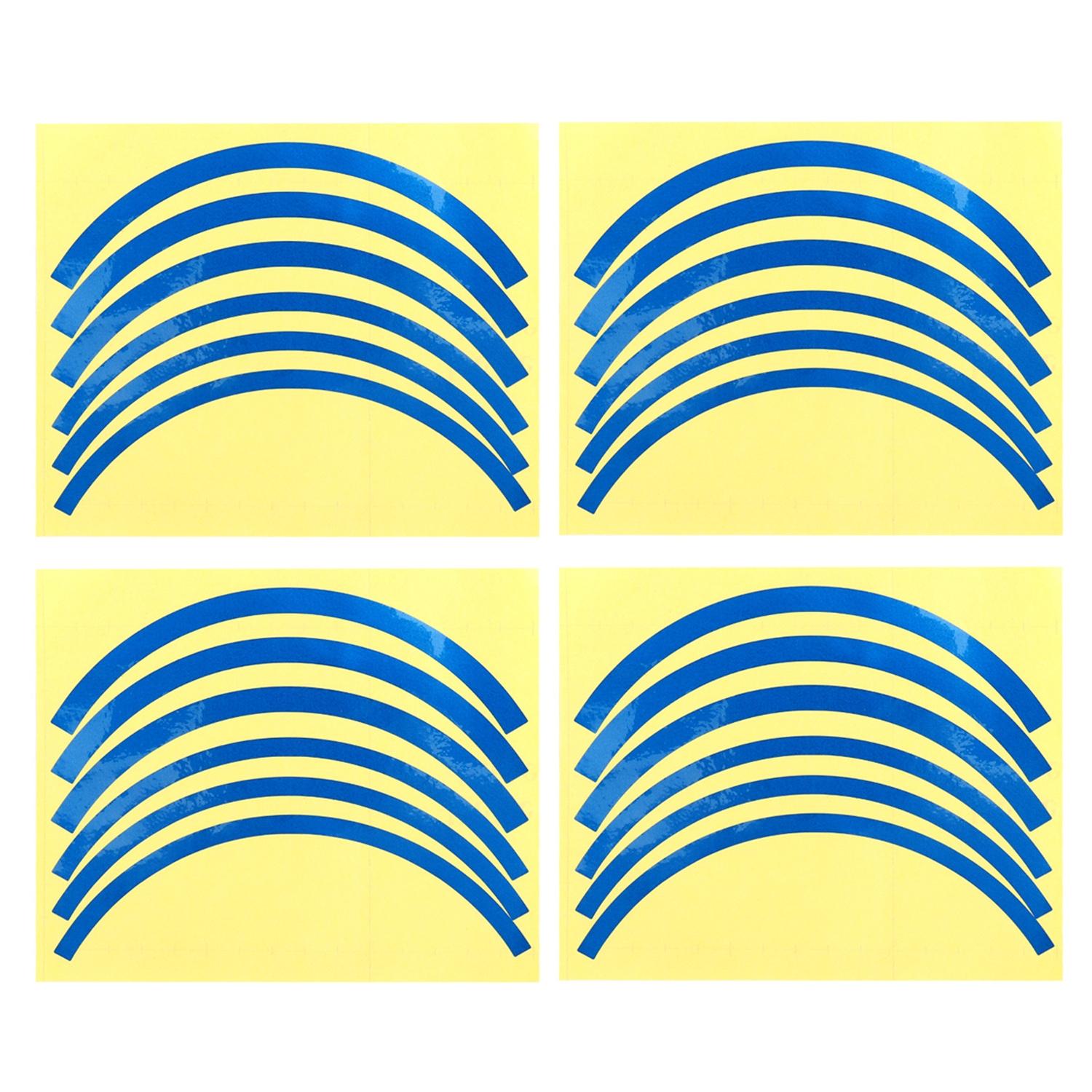 V562-D1063242060DBT-202505291152-00 Blue Wheel Hub Sticker Set for Scooter / Bike / Electric Vehicle 2 Pcs - Blue - Image 1