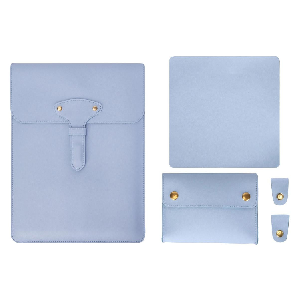 V562-D1065452060DBT-202504021937-00 3-in-1 Waterproof Leather Laptop Liner Bag - 13 Inches - Baby Blue - Image 1