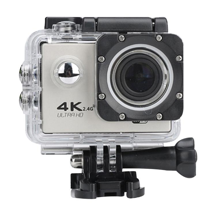 V562-D107346650DBT-202502241305-00 Waterproof 4k Action Camera for Cycling and Diving - Silver Grey - Image 1