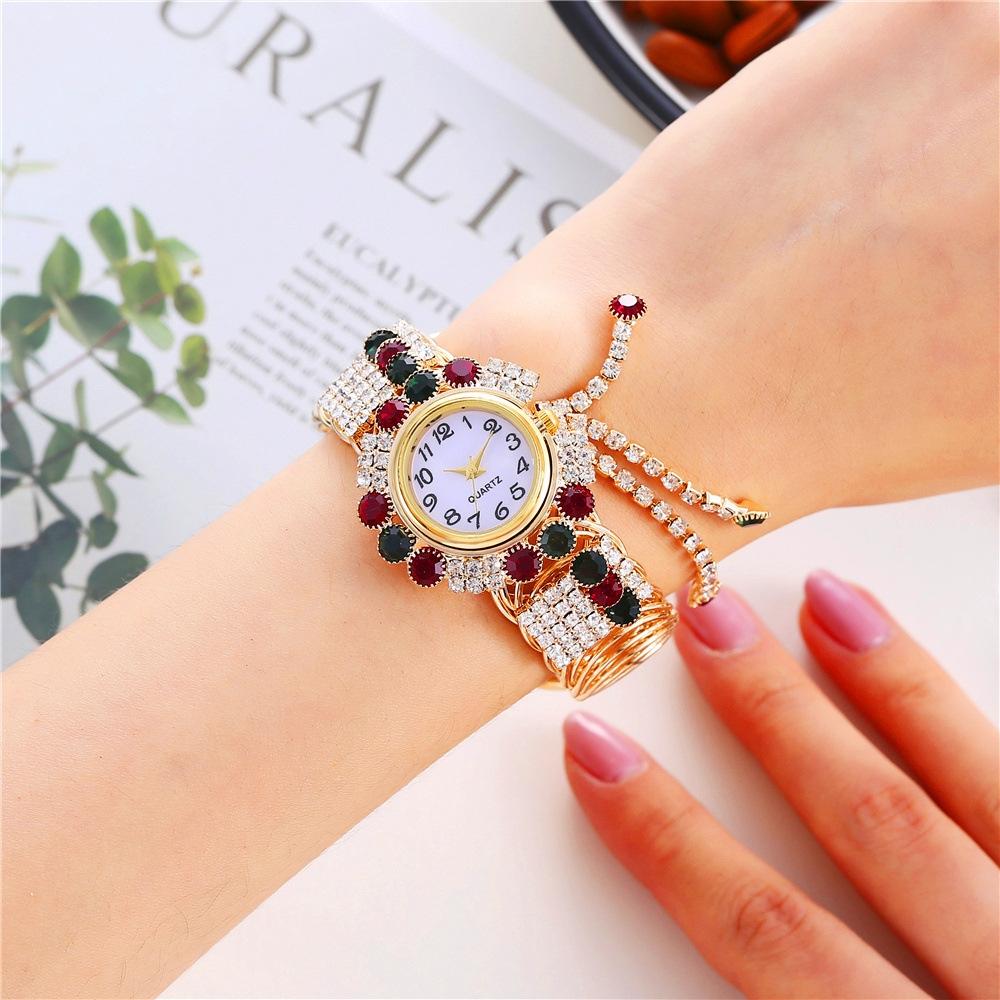 V562-D1075060550DBT-202505271120-00 Diamond Pendant Quartz Bracelet Watch for Women - Wild and Unique - Indian - Image 1