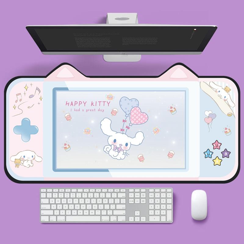 V562-D1076661060DBT-202505261241-00 400 X 800 X 3Mm Cute Cat Ear Desk Pad For Keyboard & Mouse - Image 1