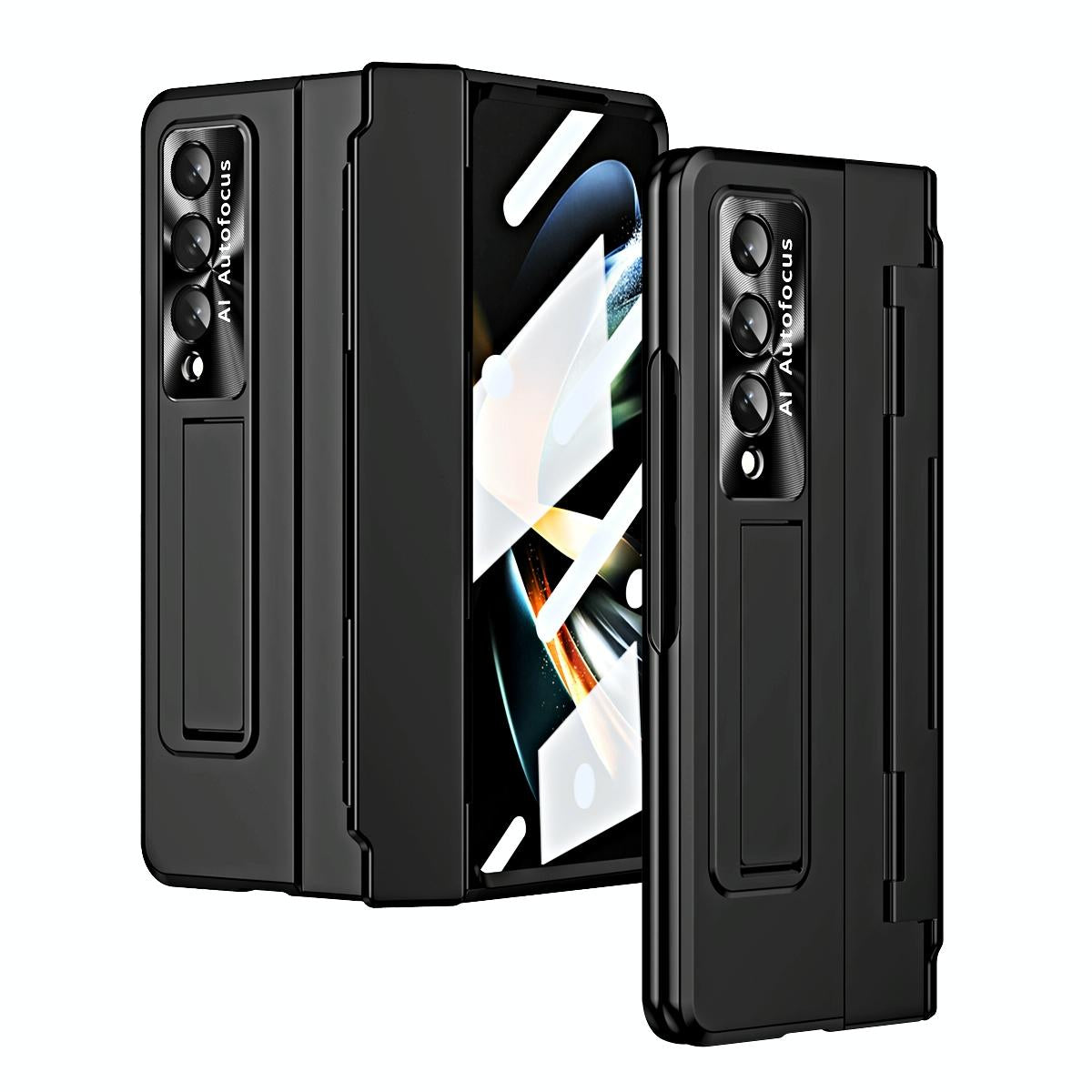 V562-D108351400ADE-202505291246-00 For Samsung Galaxy Z Fold4 5G Folding Case With Integrated Hinge - Black - Image 1