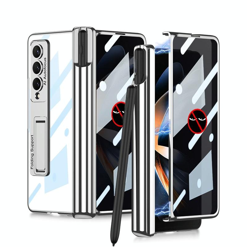 V562-D108998300ADE-202505291238-00 For Samsung Galaxy Z Fold4 5G Magnetic Privacy Case - Foldable - Silver - Image 1