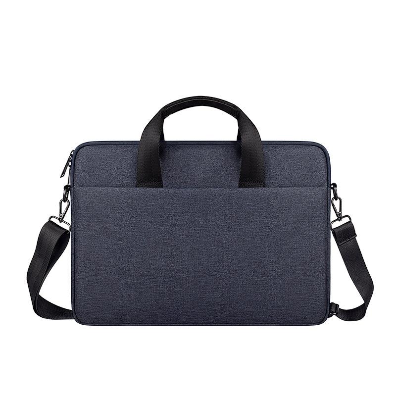 V562-D2028252060DBT-202504251721-00 14.1-15.4 Inch Portable Laptop Bag with Single-shoulder Strap - Navy Cyan With Shoulder Strap - Image 1