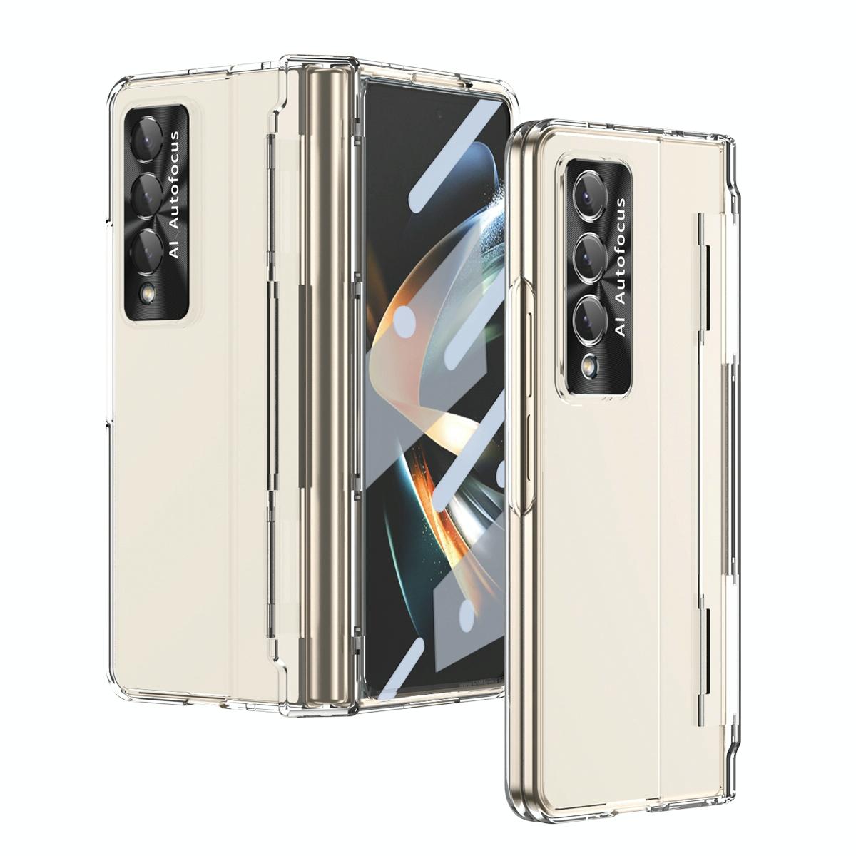 V562-D204520400ADE-202505211927-00 For Samsung Galaxy Z Fold4 5G Full Coverage Hinge Phone Case - Transparent - Image 1