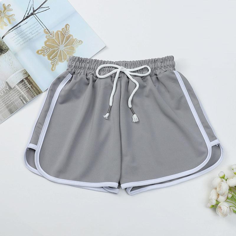 V562-D2074793060DBT-202503262011-00 High Waist Straight Yoga Shorts Women Casual Loose Outerwear - Light Grey - M - Image 1