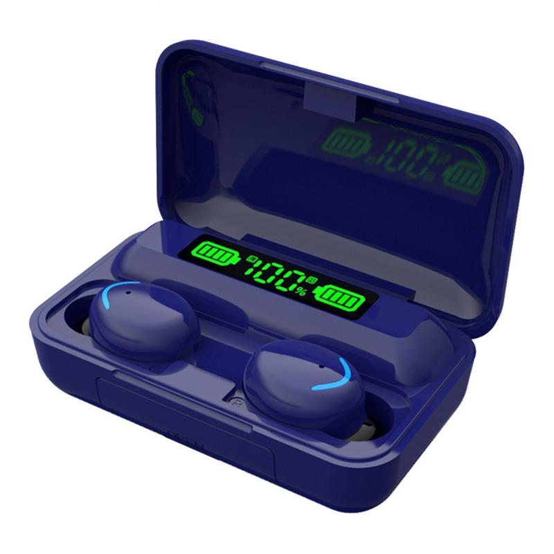 V562-D2601D6PI-202505261705-00 Macaron Bluetooth Earphones with Led Display and Noise Reduction - Dark Blue - Image 1
