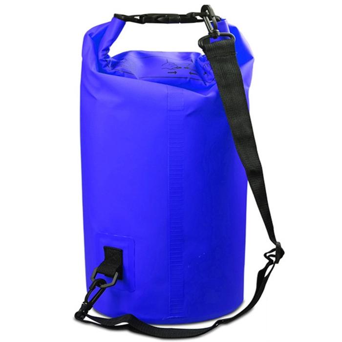V562-D2985GO-202503032031-00 Waterproof Single Shoulder Bag Dry Sack 10L Capacity - Dark Blue - Image 1