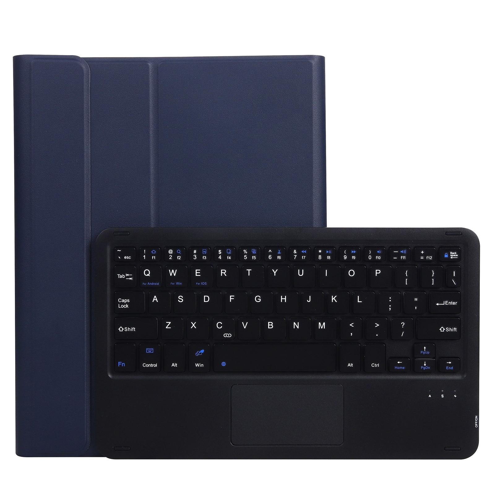 V562-D8256SCMW-202504291922-00 2-In-1 Bluetooth Keyboard & Leather Tablet Case For Ipad Pro 11 / Ipad Air 2020 - Dark Blue - Image 1