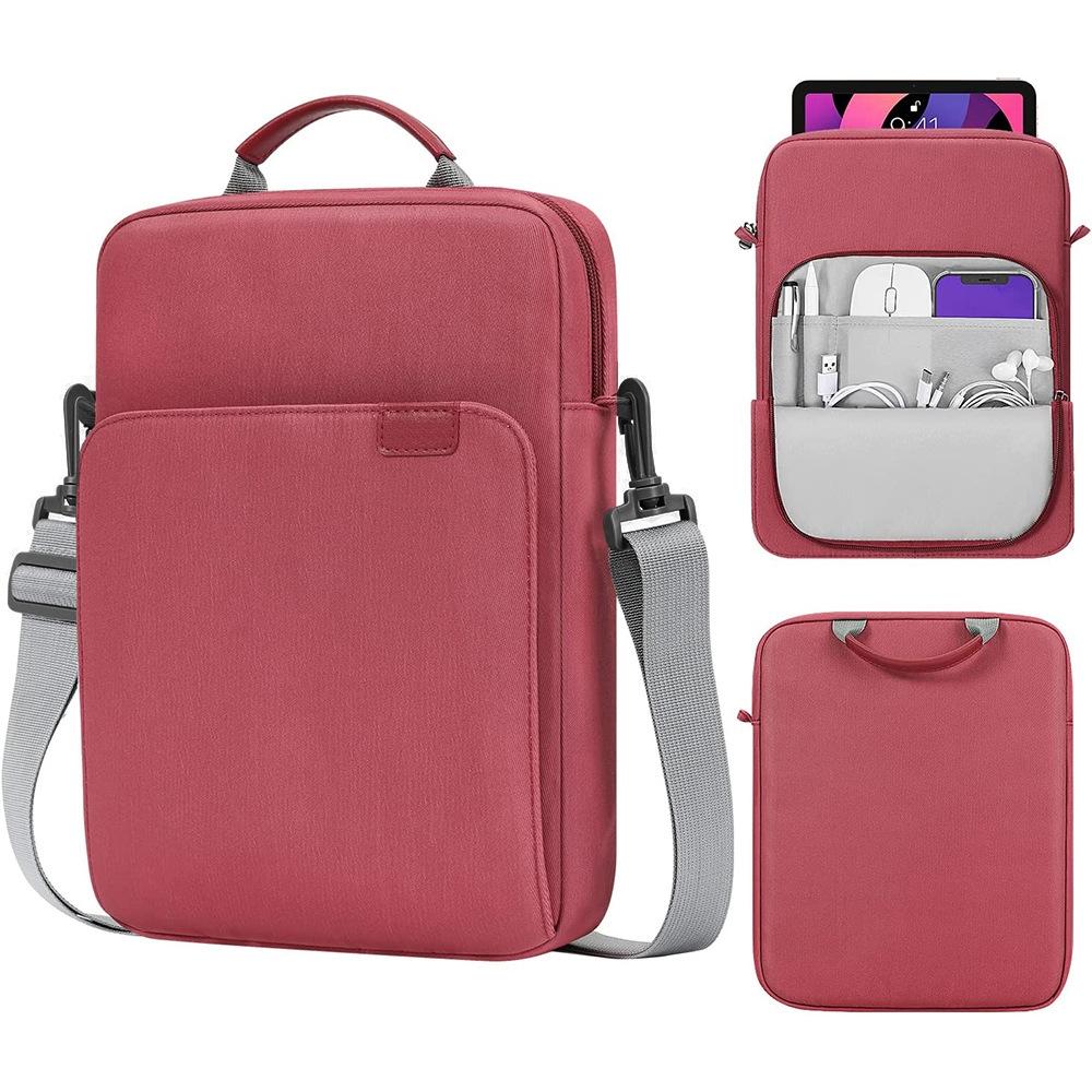V562-E1022892060DBT-202502282125-00 13 Inch Vertical Laptop Bag - Handheld Shoulder Crossbody - Wine Red - Image 1