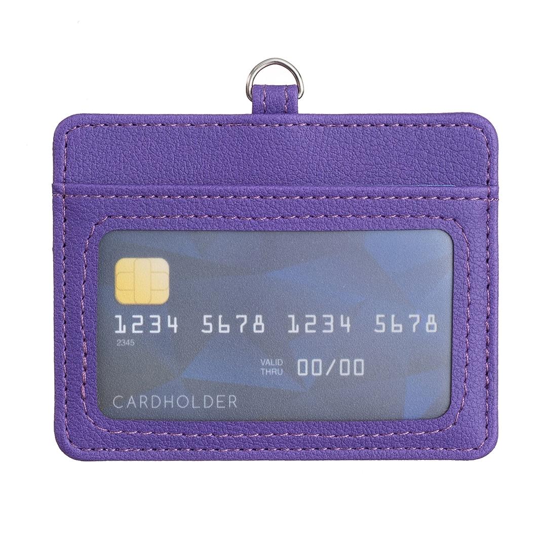 V562-E105539400ADE-202503281833-00 Horizontal Id Card Bag & Lanyard - Purple - Image 1