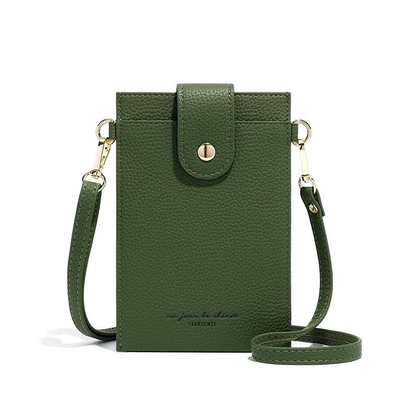 V562-E1058086650DBT-202505191721-00 Stylish Thin Messenger Bag For Women - Green - Image 1