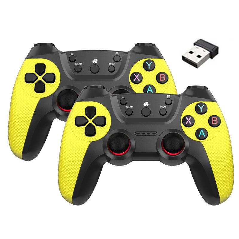 V562-E1072953060DBT-202505201337-00 2.4g Wireless Controller for Pc Linux Android Tvbox - Supports Dual Connection - Lemon Yellow - Image 1