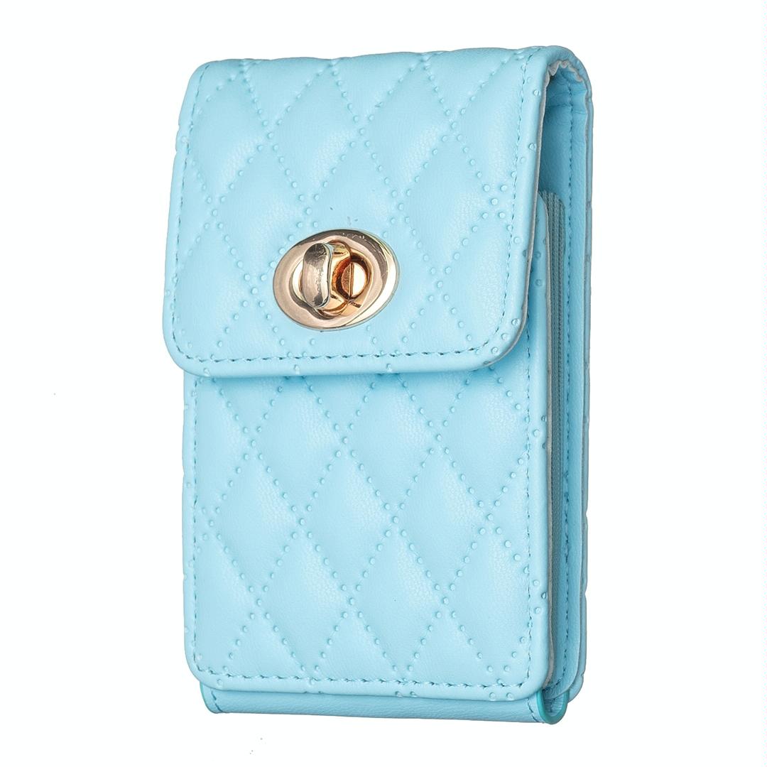 V562-E107339400ADE-202503281915-00 Vertical Card Bag With Metal Buckle For Mobile Phones - Blue - Image 1
