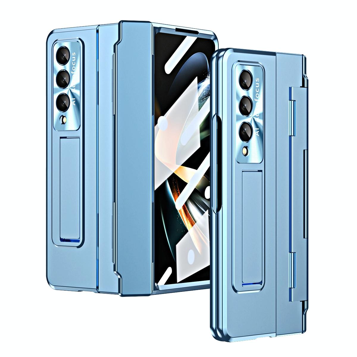 V562-E108351400ADE-202505291246-00 For Samsung Galaxy Z Fold4 5G Folding Case With Integrated Hinge - Blue - Image 1