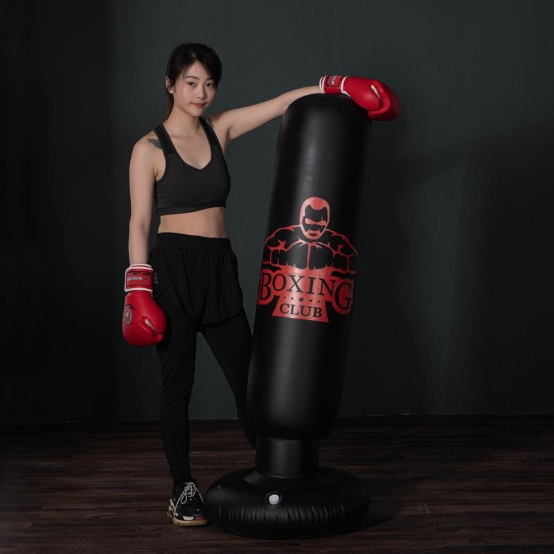 V562-E1085863850DBT-202503072142-00 Adult Inflatable Vertical Boxing Column - 1.6M Non-Tumbler Sandbag - Boxer - Image 1