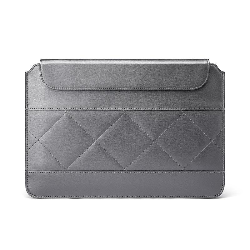 V562-E2003625750DBT-202504021945-00 13-14 Inch Thin & Light Microfiber Leather Notebook Liner Bag for Computers - Gray - Image 1