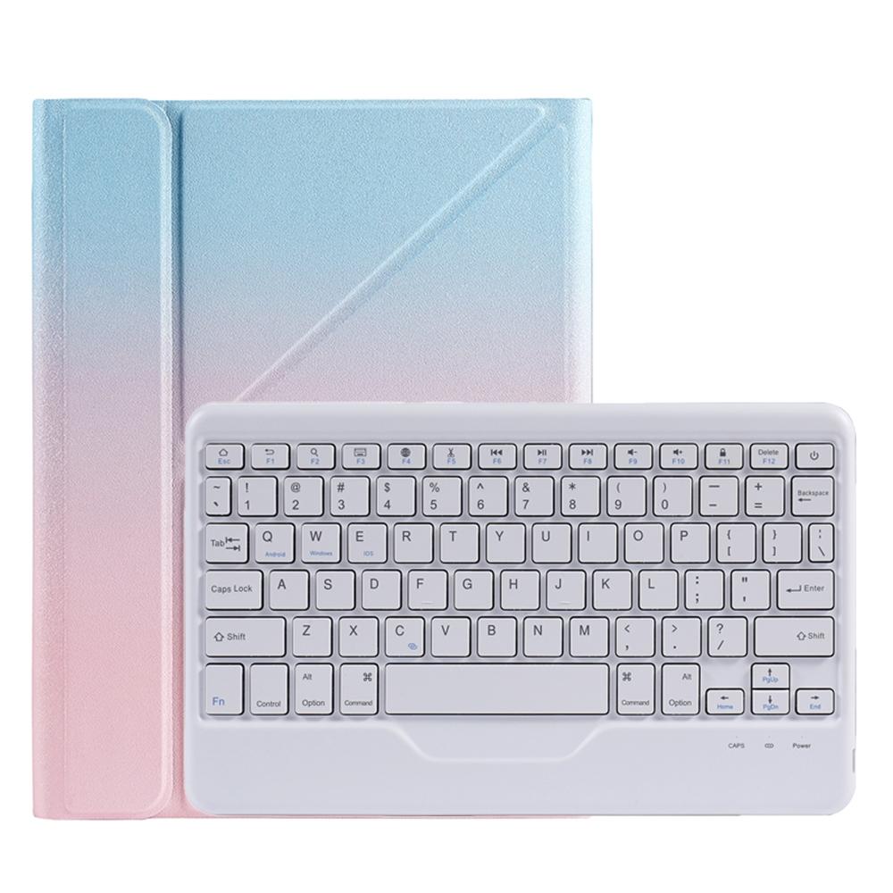 V562-E208066100ADE-202504291830-00 10.2 / 10.5 Inch Bluetooth Keyboard Tablet Case With Triangle Holder & Pen Slot - Gradient Blue Pink - Image 1