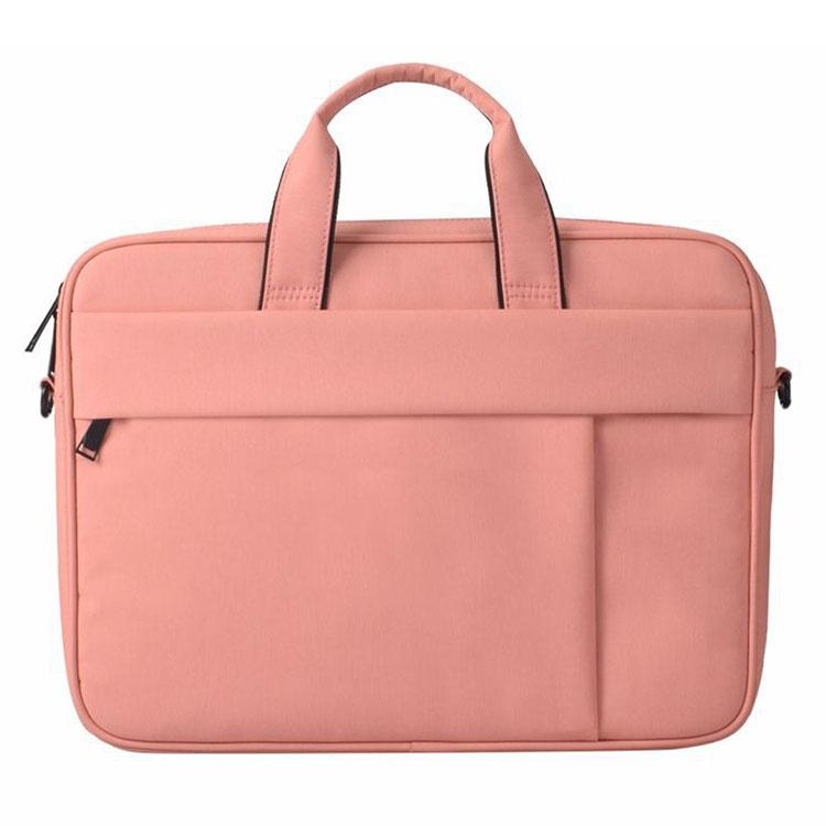V562-F1025BL-202502281820-00 13.3 Inch Waterproof Anti-theft One-shoulder Handbag with Suitcase Belt - Pink - Image 1