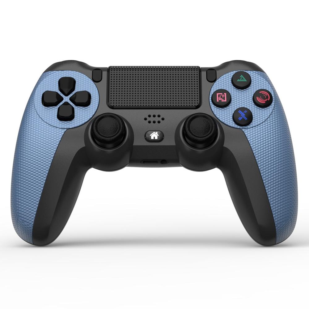 V562-F1075163060DBT-202504181935-00 Wireless Bluetooth Gamepad Controller for Ps4 - Battle Gray with Light Bar - Mountain Blue - Image 1
