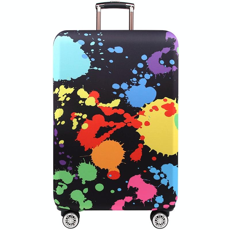 V562-F2057592060DBT-202502281706-00 Medium Elastic Luggage Cover - Thick Wear-resistant Anti-dust Protection - Colourful Watercolour - Image 1