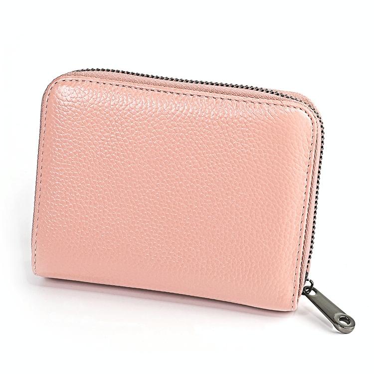 V562-F2610BCC-202504021926-00 Leather Rfid Wallet - Sleek and Secure - Pink - Image 1