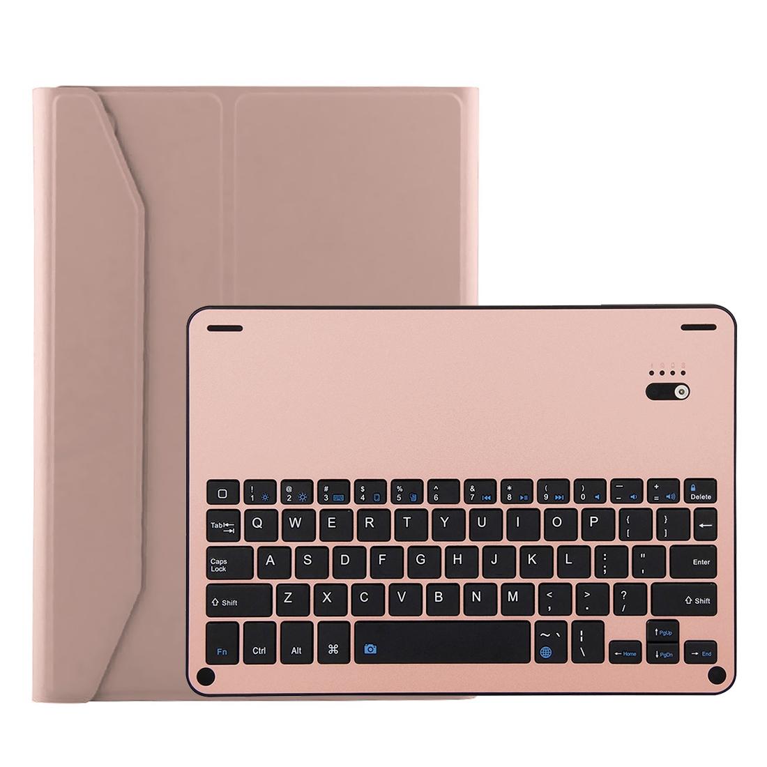 V562-F3459D6PI-202504291905-00 Bluetooth Keyboard & Leather Tablet Case For Ipad Air / Pro 9.7 - Detachable Water Repellent Magnetic 3-Gear Angle - Pink - Image 1