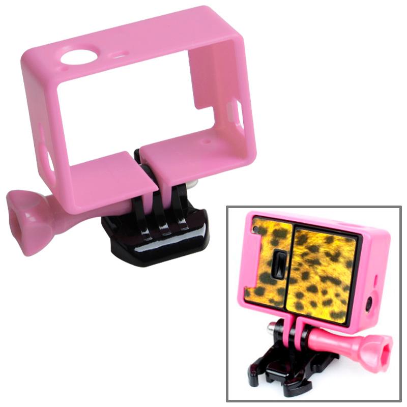 V562-F6420-ACD-S-202503031325-00 High Quality Tripod Mount for Gopro Hero4 / 3 / 3 - Pink - Image 1