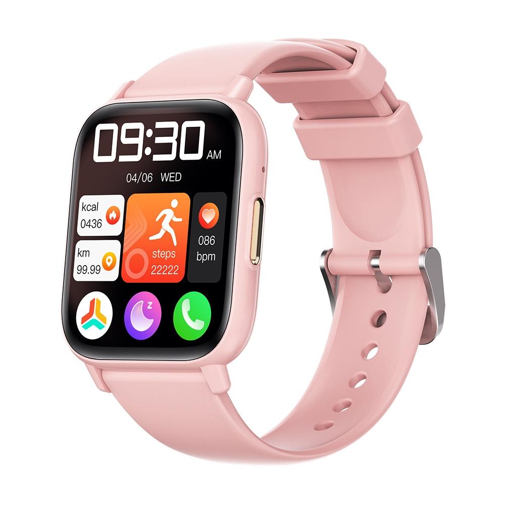 V562-F7380AC-202504251931-00 1.83 Inch Ip68 Waterproof Smart Watch Support Body Temperature Monitoring / Heart Rate / Blood Oxygen / Blood Pressure Monitoring - Pink - Image 1