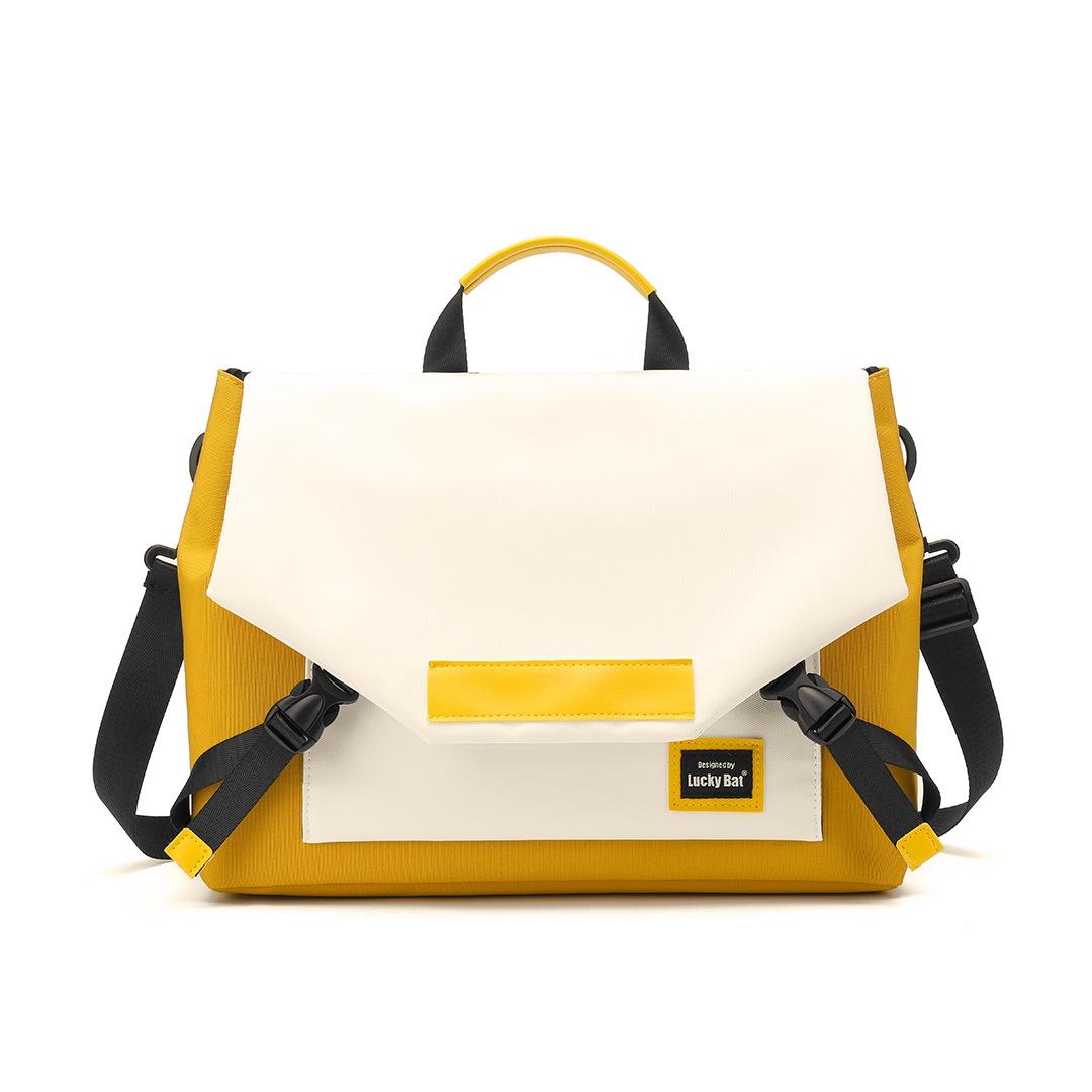 V562-G2033023060DBT-202502282035-00 Anti-drop Crossbody Laptop Bag - 16 Inch Airbag Design - Turmeric White - Image 1