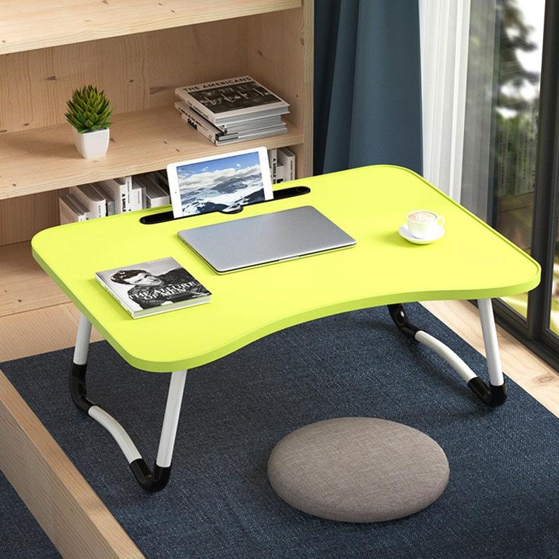V562-G3917CH-202503052020-00 Adjustable Folding Laptop Desk with Non-slip Legs and Card Slot - Green - Image 1