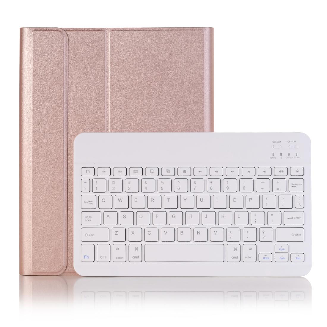 V562-GR3091D6PI-202504292028-00 Ultra-Thin Bluetooth Keyboard Leather Case For Ipad Air / Pro 10.5 With Pen Slot & Holder - Rose Gold - Image 1