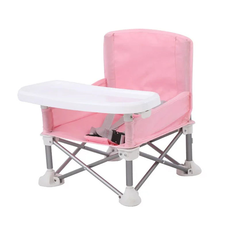 V562-GU23-H016PINK-202503280145-00 Vibe Geeks Foldable Camping and Dining Chair Outdoor Booster Seat for Toddlers - Pink - Image 1