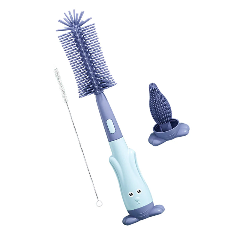 V562-GU23-J413BLUE-202503280142-00 Vibe Geeks 3 in 1 Silicone Bottle and Teat Cleaning Brush - Blue - Image 1