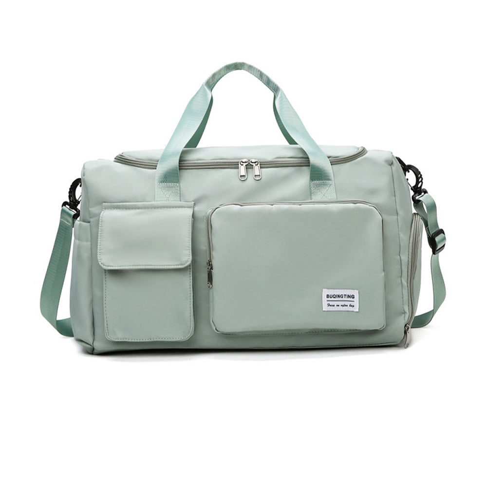 V562-GU24-JA437GREEN-202503261936-00 Vibe Geeks Waterproof and Lightweight Zipper Sports Gym Bag with Shoe Compartment - Green - Image 1