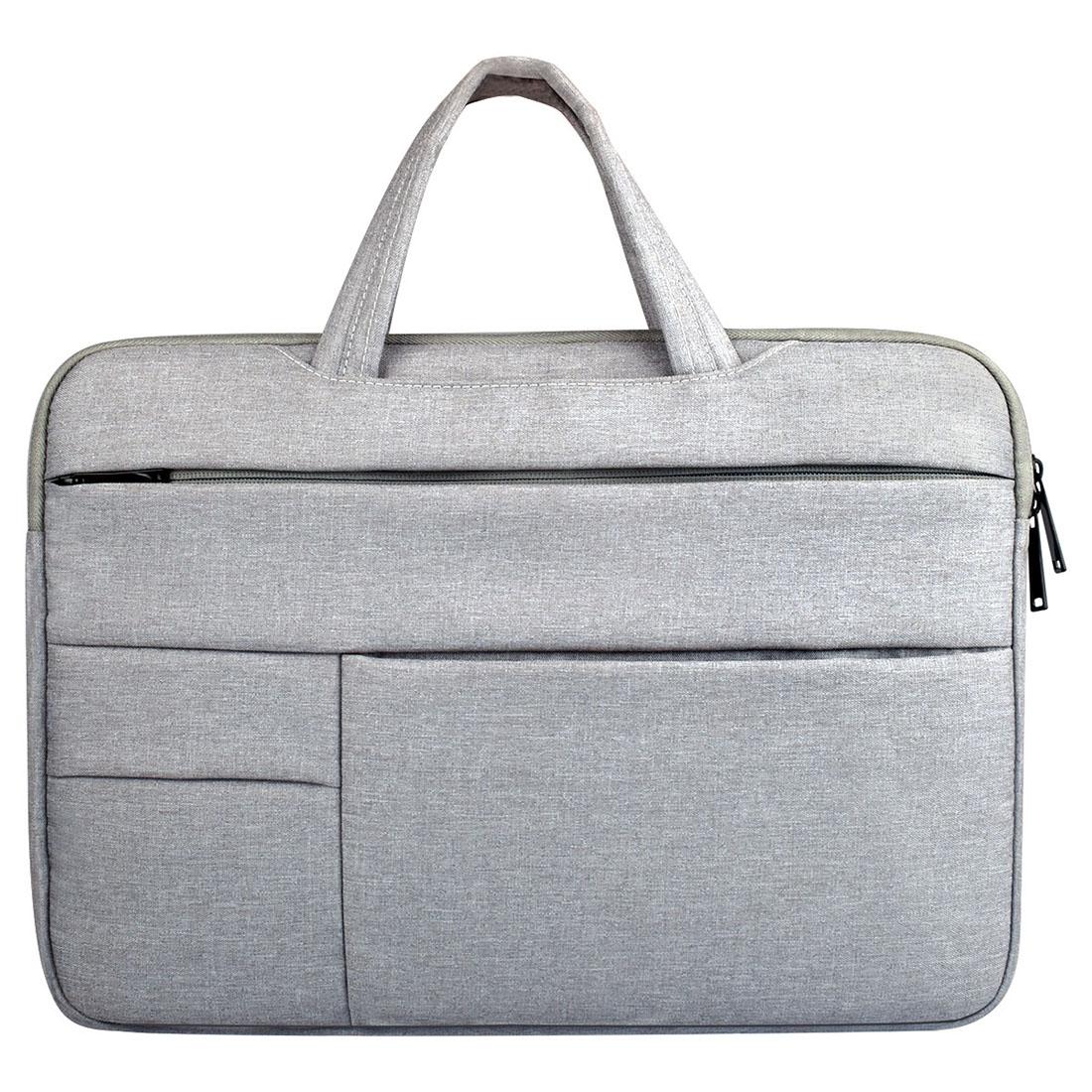V562-H1756CH-202502282220-00 13.3 Inch Laptop Tablet Bag With Multiple Pockets And Soft Oxford Cloth Handle - Grey - Image 1