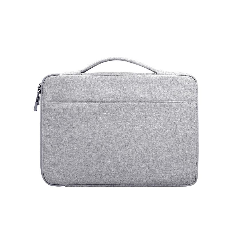 V562-H7599BL-202502281845-00 Waterproof Oxford Cloth Laptop Handbag With Trolley Strap - Grey - Image 1
