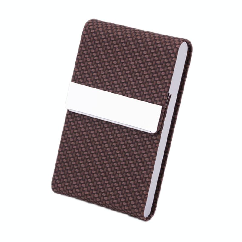 V562-I1069912750DBT-202503281936-00 Business Card Case For Advertising Fits Most Cards - Woven Coffee - Image 1