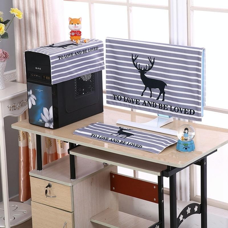 V562-I204098100ADE-202502272045-00 22 Desktop Computer Lcd Monitor Dust-proof Cover - Cloth Material - Grey Deer - Image 1