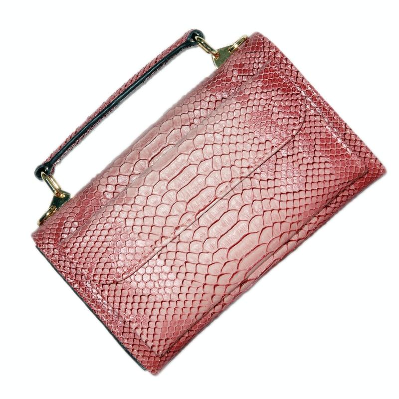V562-J1059823060DBT-202504251600-00 Versatile Lady Crossbody Wrist Bag - Multi-functional - Snake Pattern Pink - Image 1