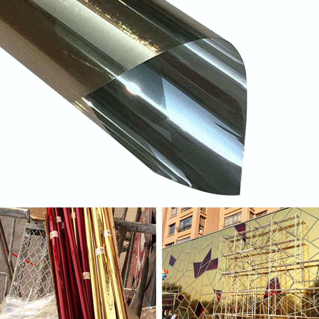 V562-J5885CH-202505291505-00 50cm x 1m Uv Reflective one Way Privacy Window Film Sticker - Gold - Image 1