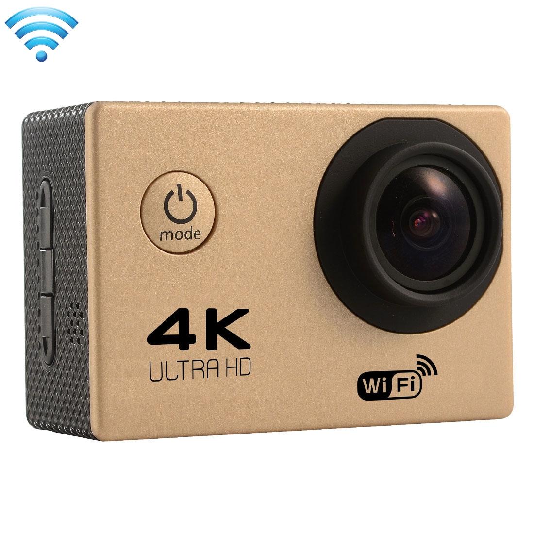 V562-J7800ACD-202502241345-00 170 Degree Wide Angle Wifi Action Camera with Waterproof Case - Supports 64gb Micro Sd - Gold - Image 1