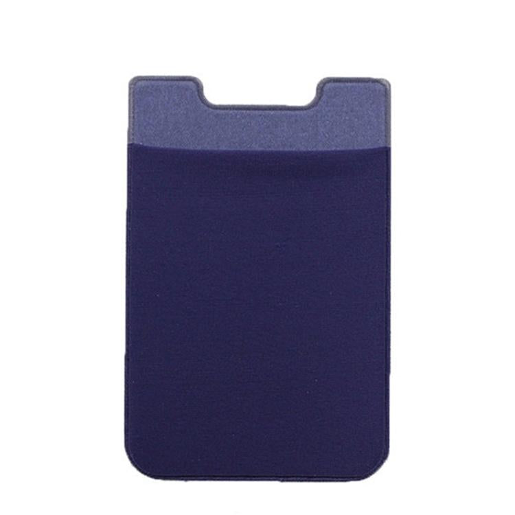 V562-K1035535850DBT-202503280247-00 Lycra Phone Card Holder Stretch Back Sticker Wallet For Cards Bus Pass Bank Fits Most Phones - Dark Blue - Image 1