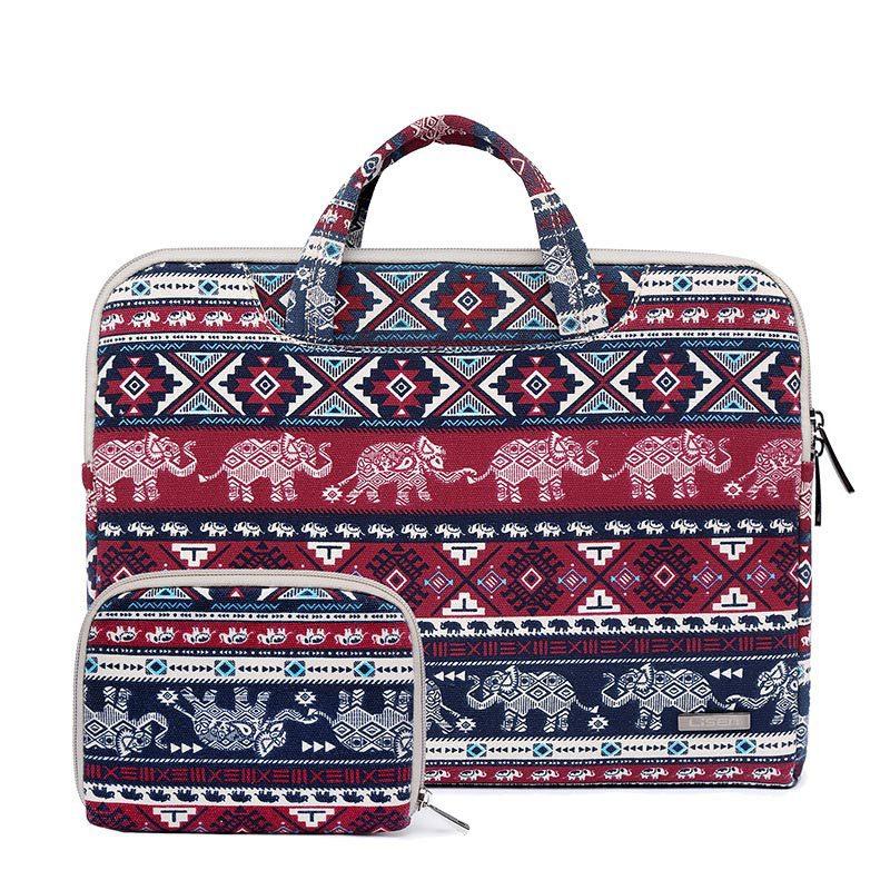 V562-K2027175950DBT-202502282146-00 13.3 Inch Simple Business Laptop Bag With Liner - Ls-116 - Canvas Small Elephant Red - Image 1